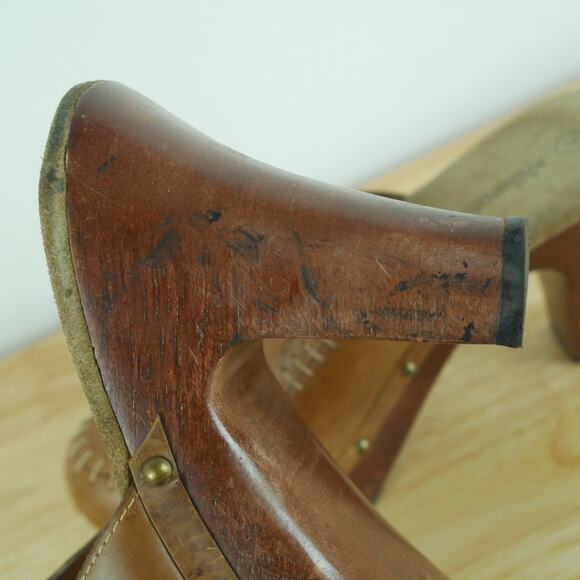 Vintage Size 7 Y2K Clogs Chunky Heel Platform Mules Boho Xhilaration Chunky Stud - Picture 6 of 11